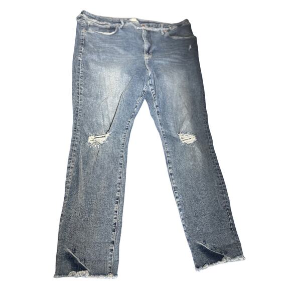 Good American Denim - Good American Good Legs Under Fray Waistband Jeans • Size 26 • High Rise Skinny